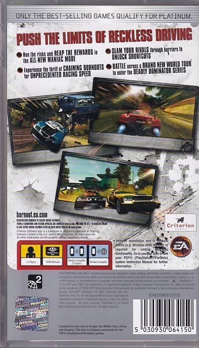 Burnout Dominator Platinum - PSP (B Grade) (Genbrug)